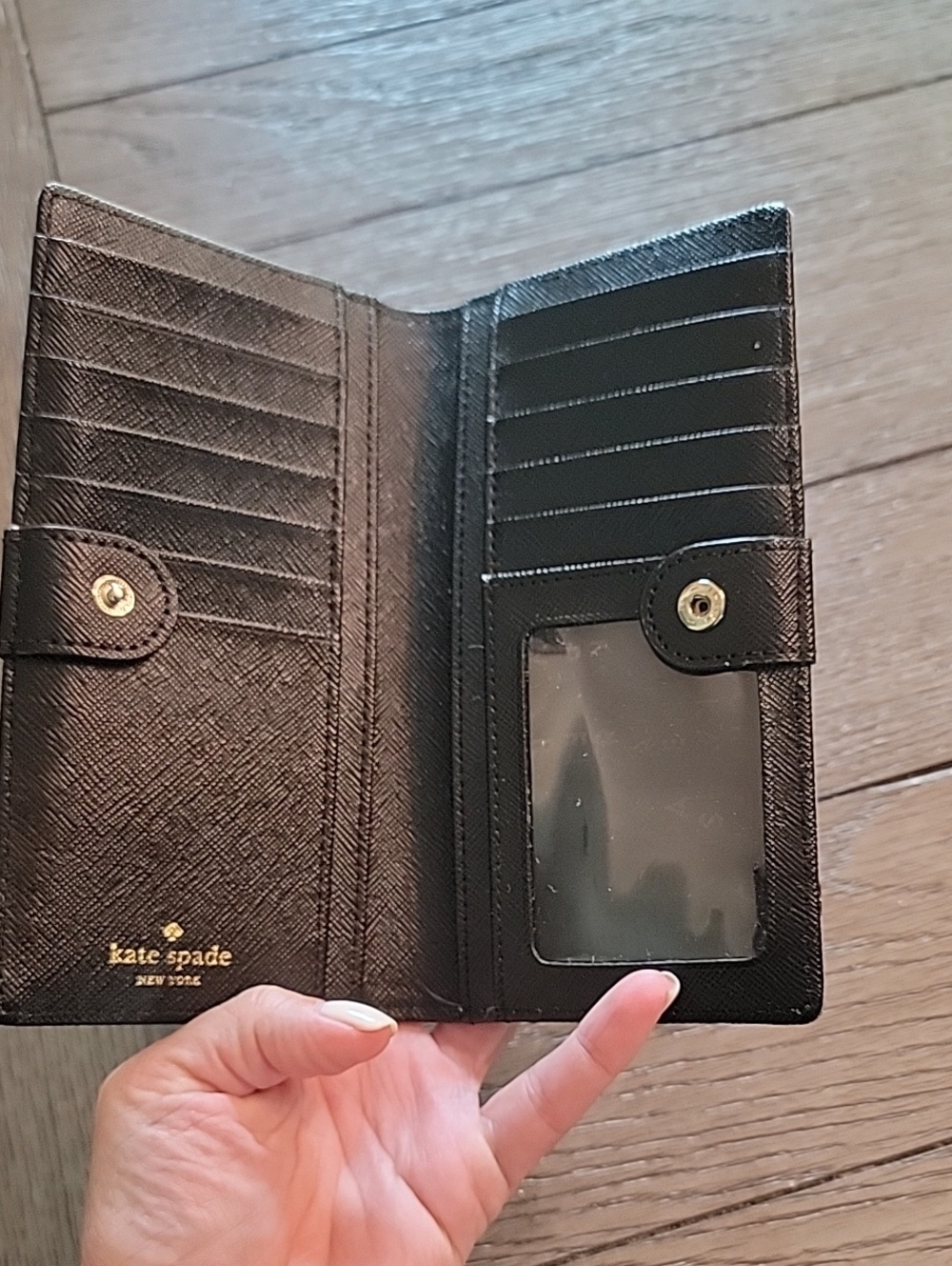 kate spade RARE Lilac Wallet with Black Paw Print and Gold Plaque - Picture 10 of 15